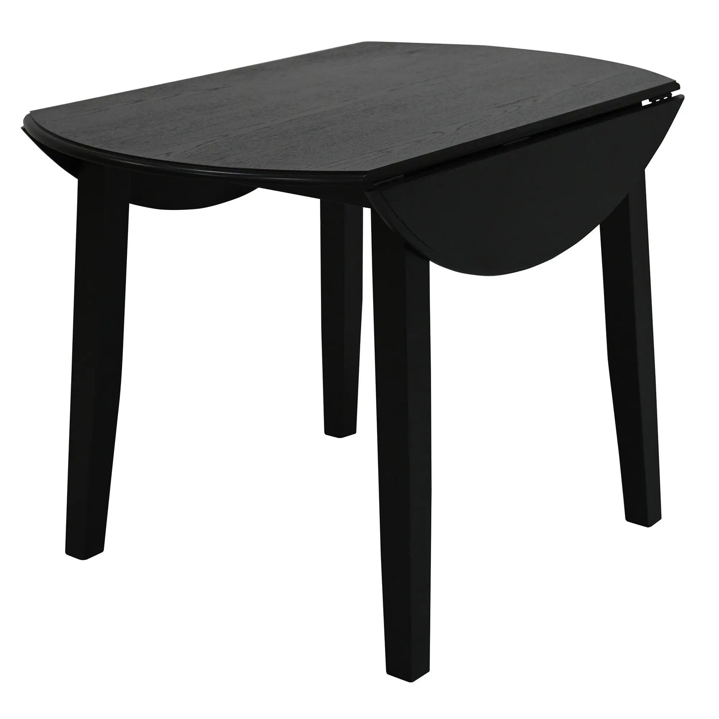Conrad/Brixx 5pc Small Dining Table Set with Drop-Leaf Round Table
