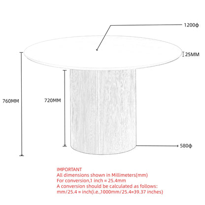 Technical drawing of Tovas/Amara 5 Piece Mid-Century Dining Set