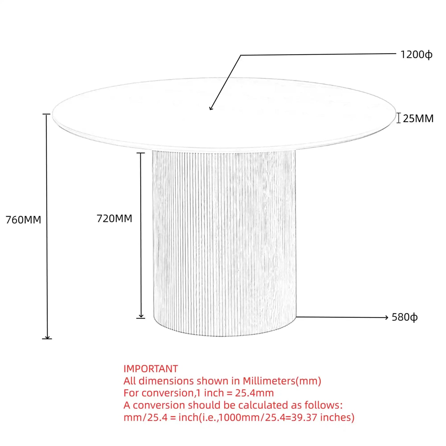 Technical drawing of a cylindrical object with dimensions labeled in millimeters.