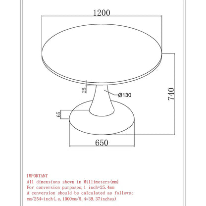 Zilo/Cleo 7pc Round Marble Dining Table Set – Faux Marble Top Table