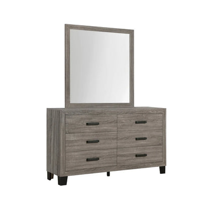 Wooden dresser with mirror