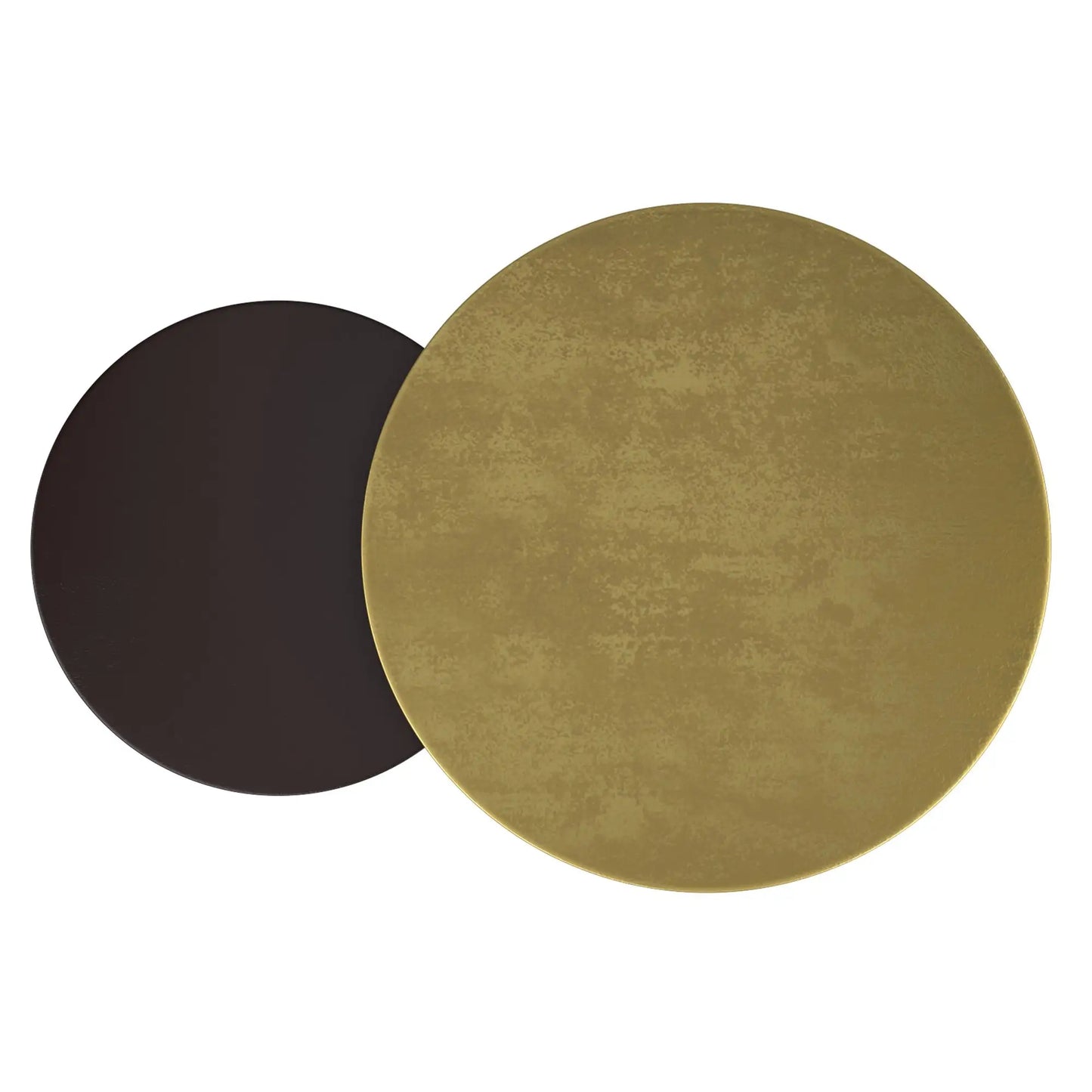 Adira 2pc Nesting Coffee Table Set in Antique Gold & Black Metal