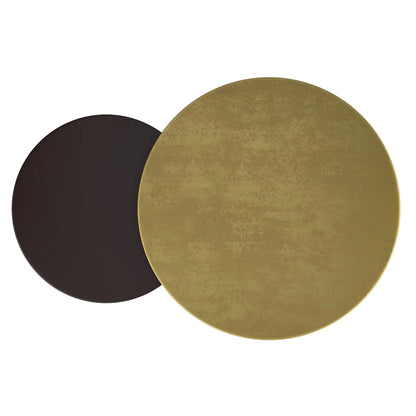 Adira 2pc Nesting Coffee Table Set in Antique Gold & Black Metal