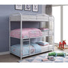 White Metal Triple Single Bunk Bed 