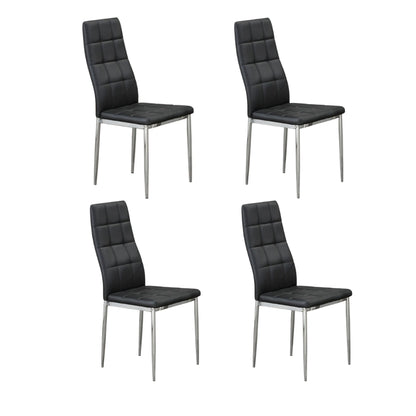 Black Tufted Dining Chairs Set of 4