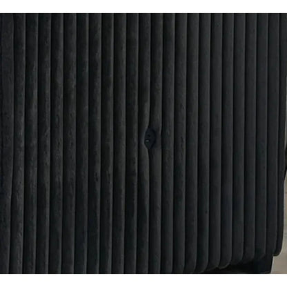 Black textured fabric with a USB option on a plain background