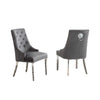Set Of Two gray accent chairs 
