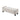 Cream tufted bench with black legs 