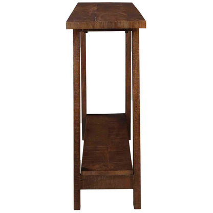 Volsa Solid Wood Console Table – 2-Tier Narrow Table for Entryways