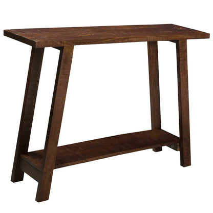 Volsa Solid Wood Console Table – 2-Tier Narrow Table for Entryways