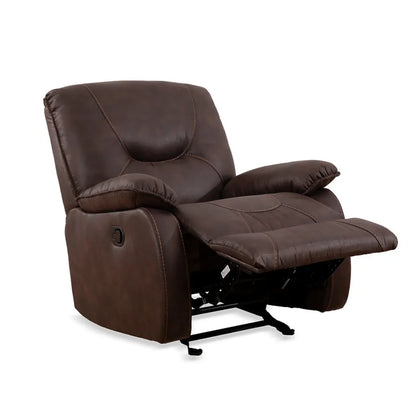 Brown leather recliner chair 