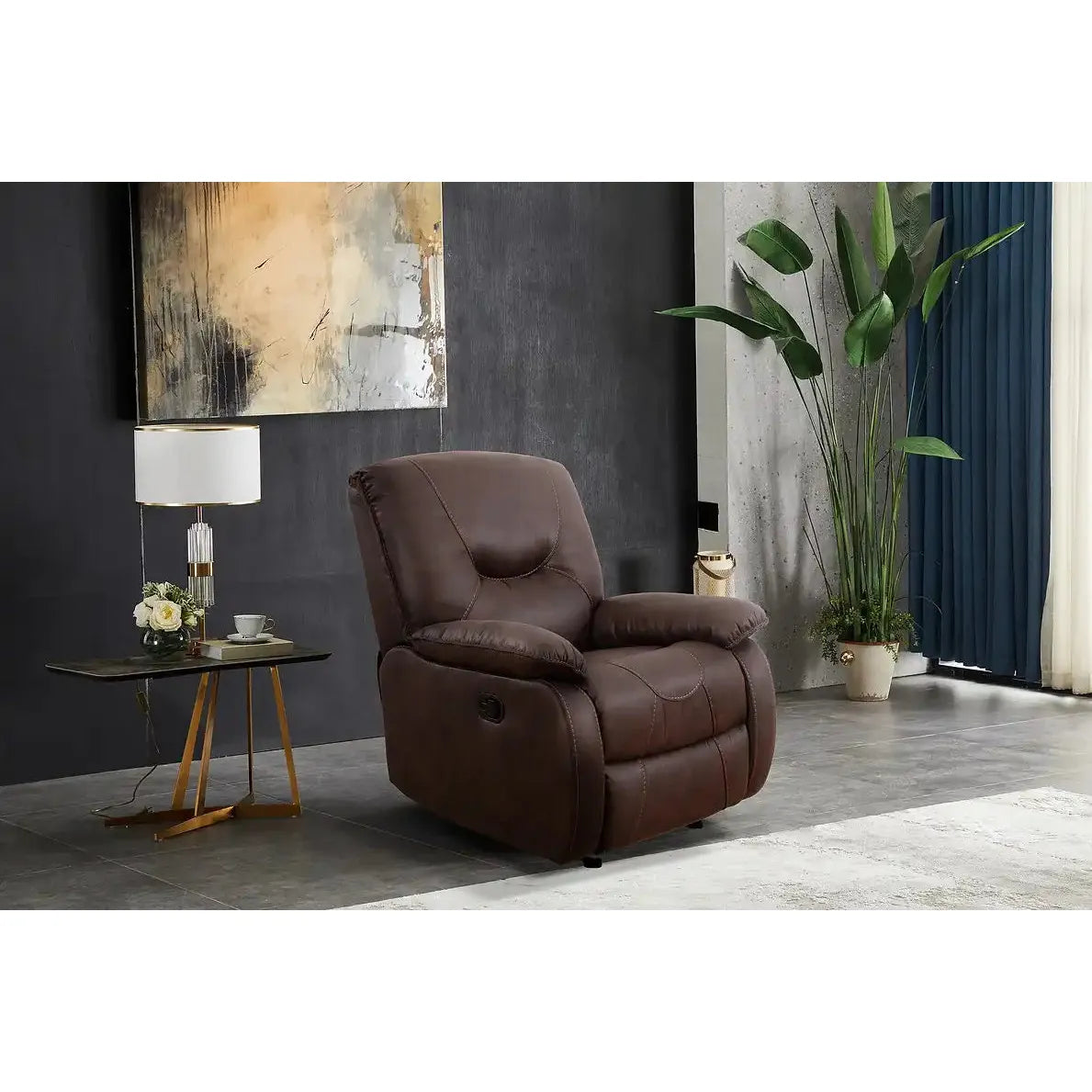 Brown recliner chair for living room 