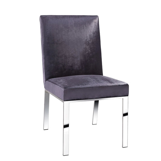 Wellington Charcoal Velvet Dining Chair with Steel Frame