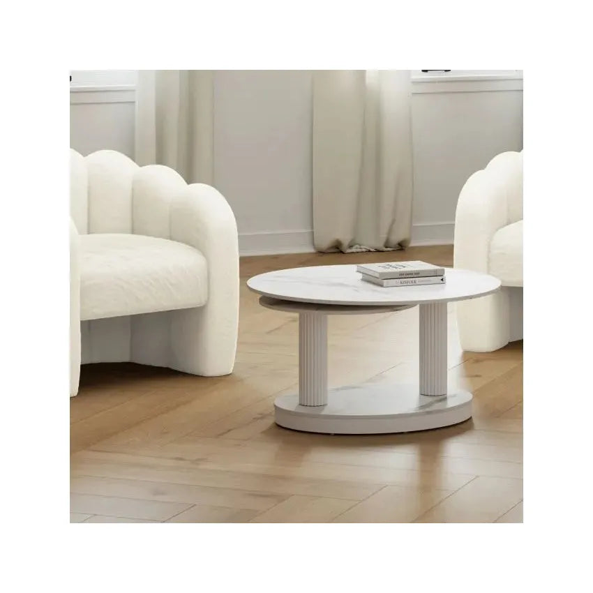 Elara Extendable Coffee Table With Modern Sintered Stone