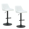 Kron Adjustable Swivel Fabric Bar Stools Set of 2 – Air-Lift Height