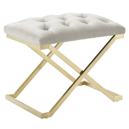 Rada Velvet Vanity Bench with Gold Legs