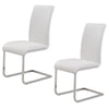 Maxim Faux Leather Dining Chairs Set of 2 with Chrome Legs