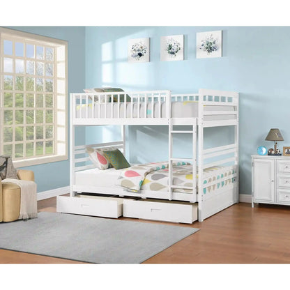 White bunk bed 