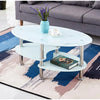 White Glass coffee table 