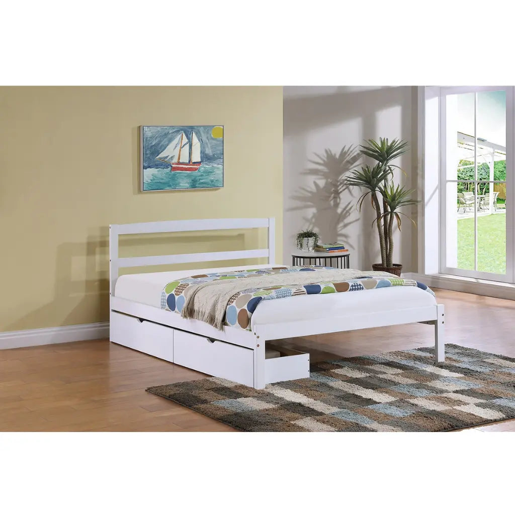 Mission Style Double Bed with Storage