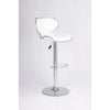 Modern bar stool with a white seat 