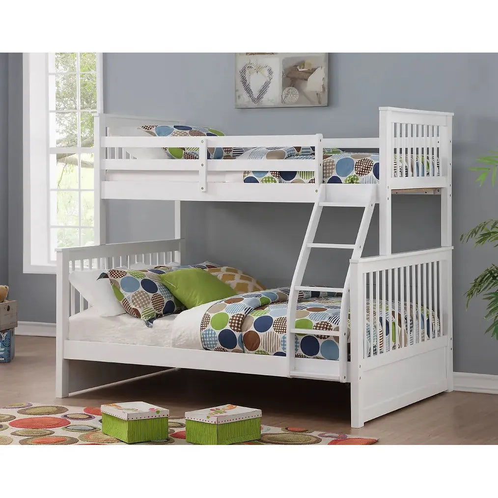 White single/double bunk bed 