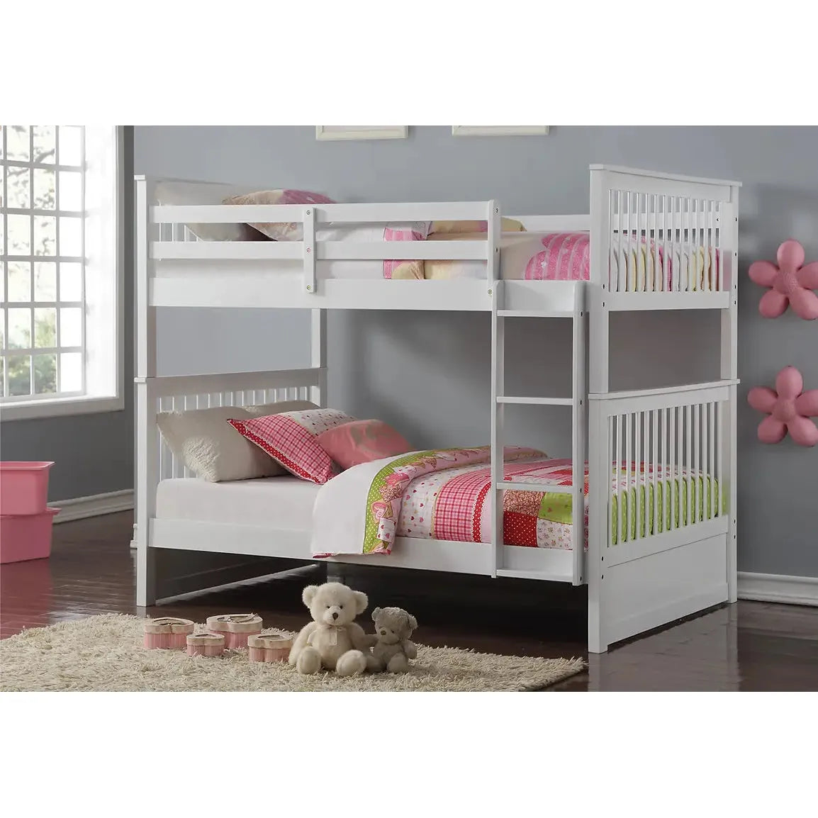 White Double bunk bed 