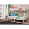 White metal bunk bed 