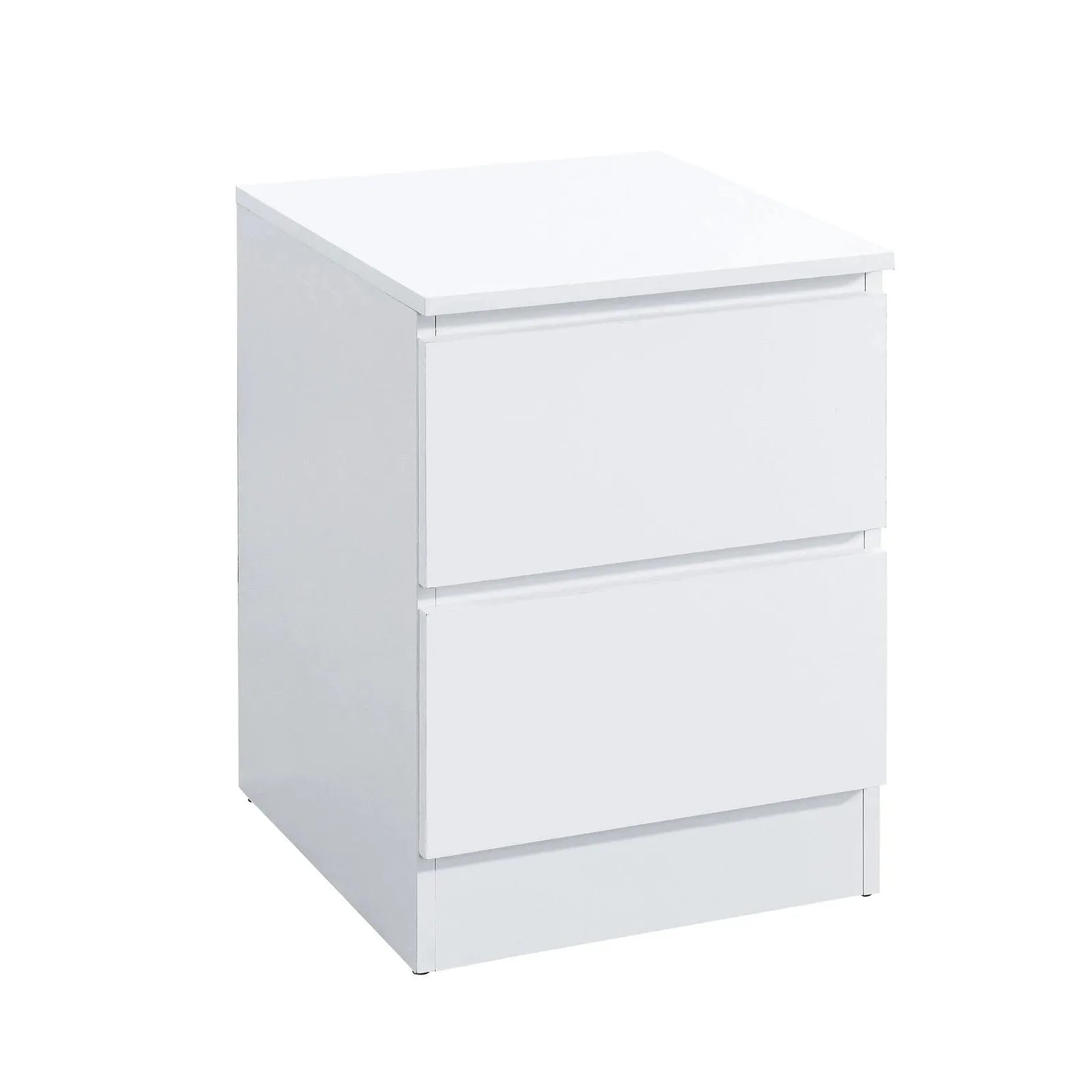 White two-drawer Nightstand