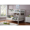 White wooden single/double bunk bed