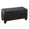 Winston Black Storage Ottoman Bench – Faux Leather & Deep Storage