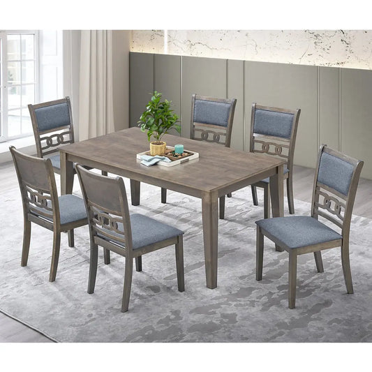 Dining table set with six chairs
