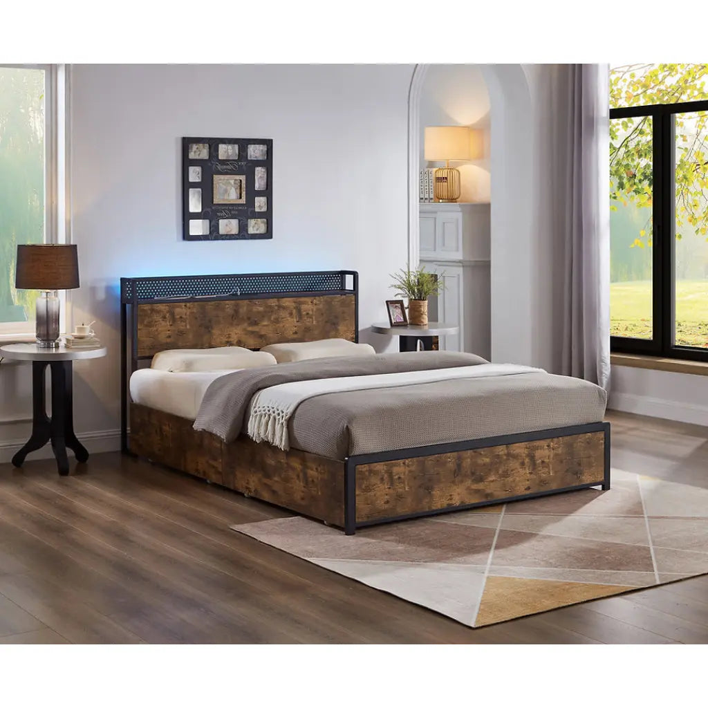 Wooden Queen bed