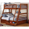 Wooden bunk bed with storage drawers 