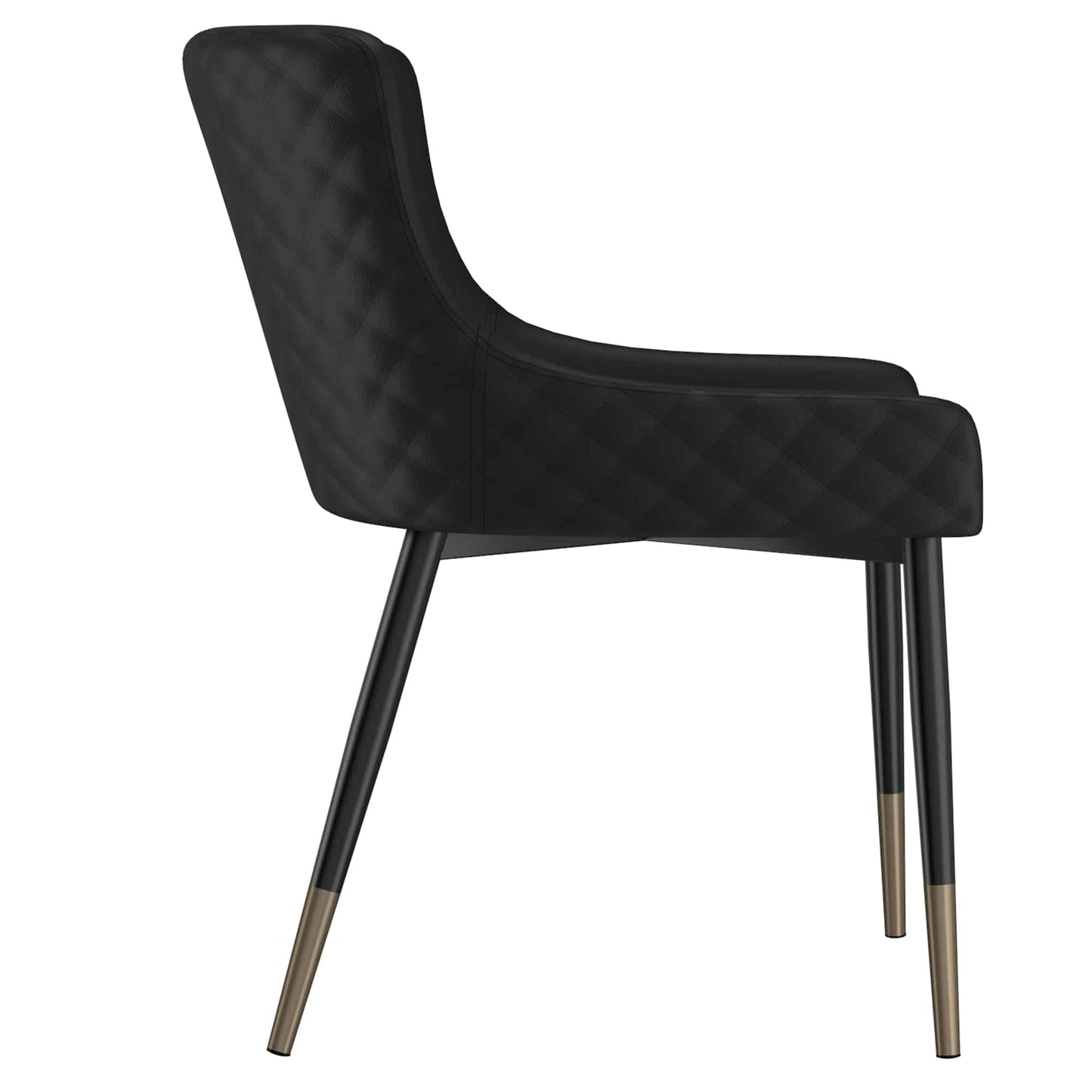 Xander Modern Dining Chair in Faux Leather with - Set of 2