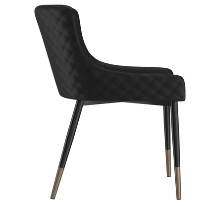 Xander Modern Dining Chair in Faux Leather with - Set of 2