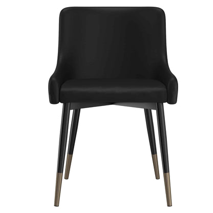 Xander Modern Dining Chair in Faux Leather with - Set of 2