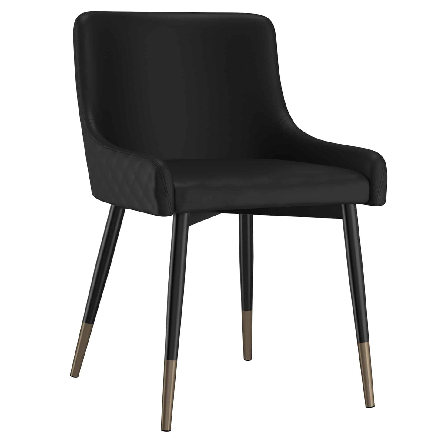 Xander Modern Dining Chair in Faux Leather with - Set of 2