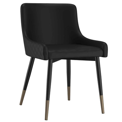 Xander Modern Dining Chair in Faux Leather with - Set of 2