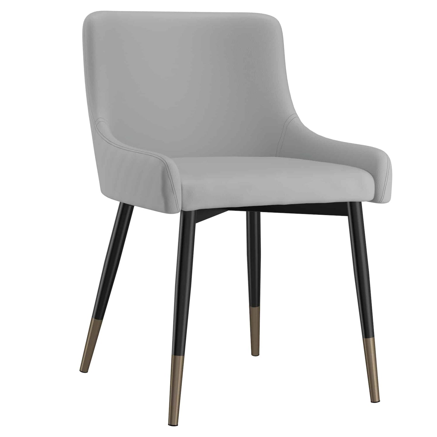 Xander Modern Dining Chair in Faux Leather with - Set of 2