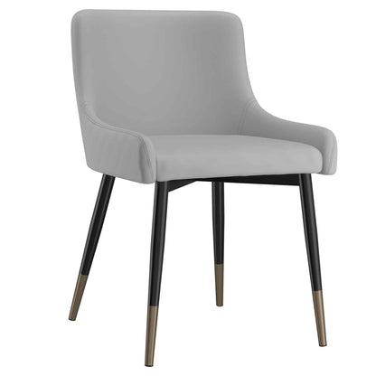 Xander Modern Dining Chair in Faux Leather with - Set of 2