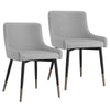 Xander Modern Dining Chair in Faux Leather with - Set of 2