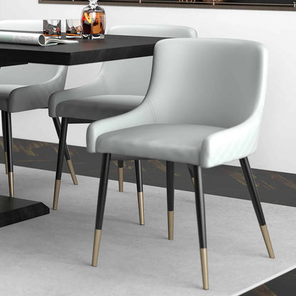 Xander Modern Dining Chair in Faux Leather with - Set of 2