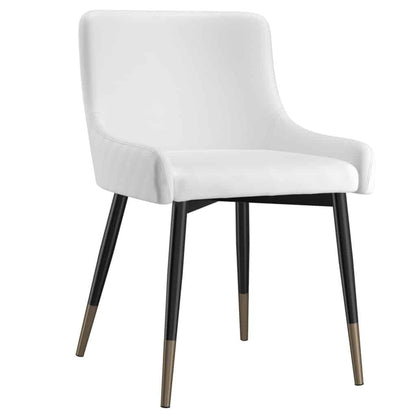 Xander Modern Dining Chair in Faux Leather with - Set of 2