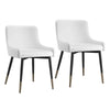 Xander Modern Dining Chair in Faux Leather with - Set of 2