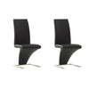  black dining chairs with modern design 