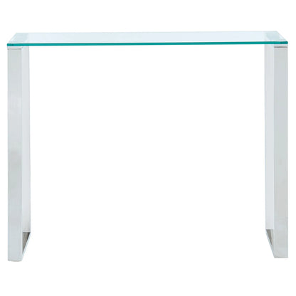 Zevon Glass Console Table – Hallway Table for Small Spaces