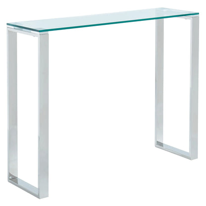 Zevon Glass Console Table – Hallway Table for Small Spaces