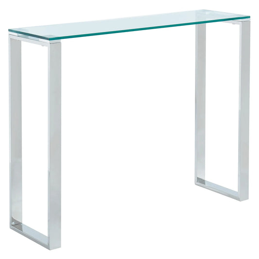 Zevon Glass Console Table – Hallway Table for Small Spaces