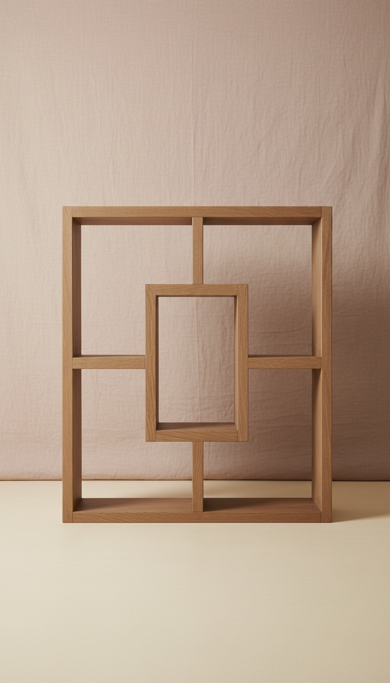 Étagère modulable en bois massif